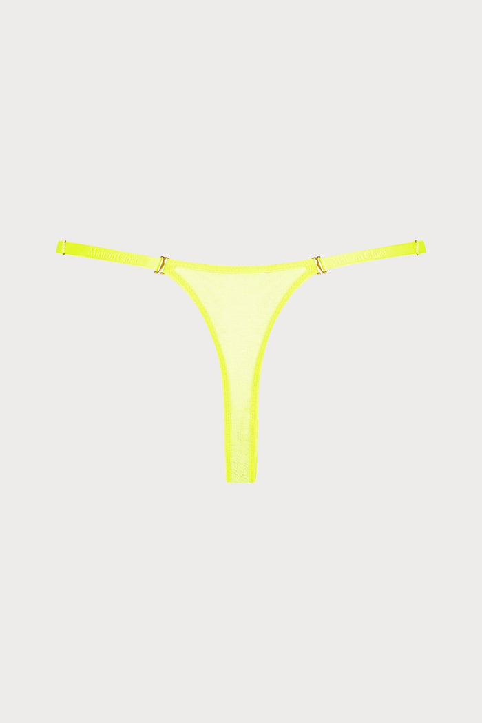Maison Close Corps à Corps Neon Mini Thong Yellow