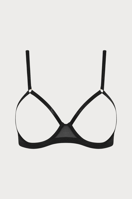 Corps à Corps Open Underwired Bra Black