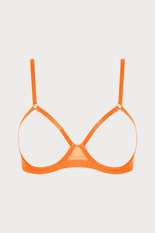 Corps à Corps Open Underwired Bra Neon Orange