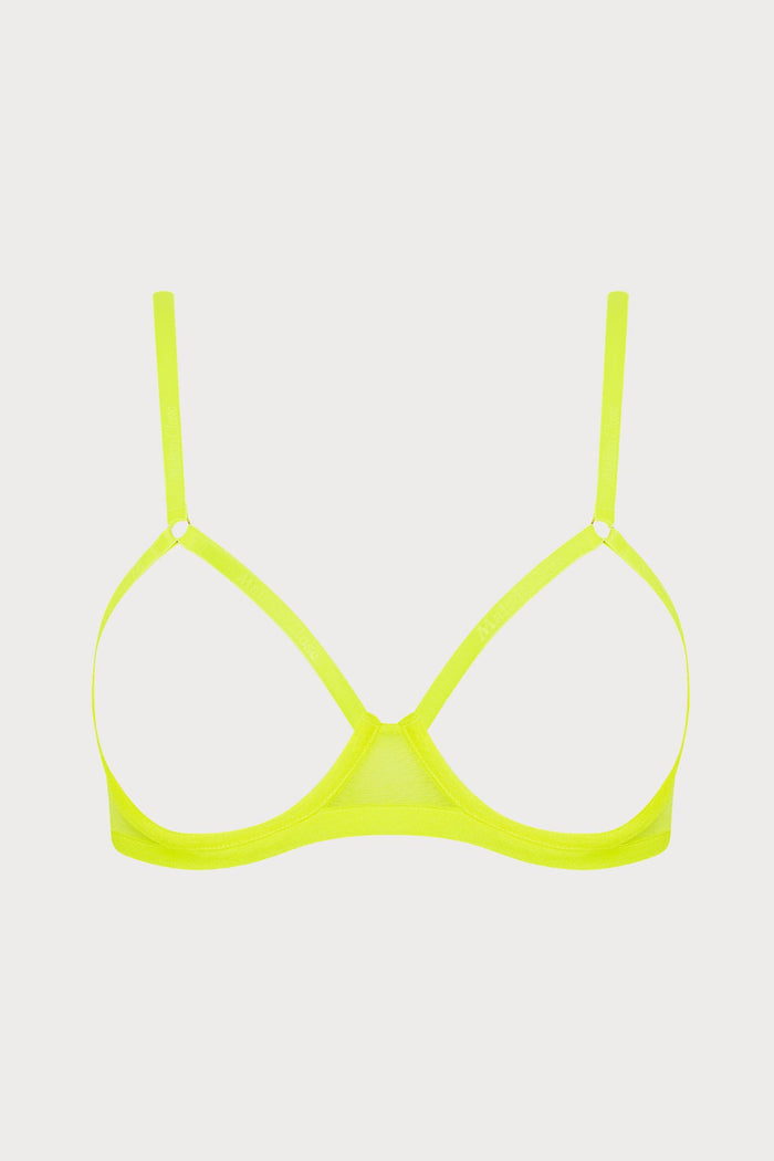 Maison Close Corps à Corps Neon Open Underwired Bra Yellow