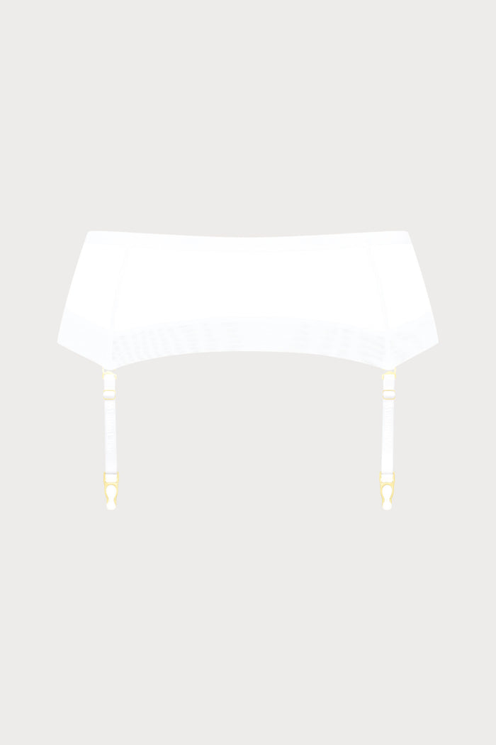 Maison Close Corps à Corps Suspender Belt White