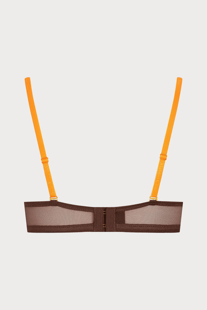 Corps à Corps Wire Bra Chocolate Brown/Neon Orange
