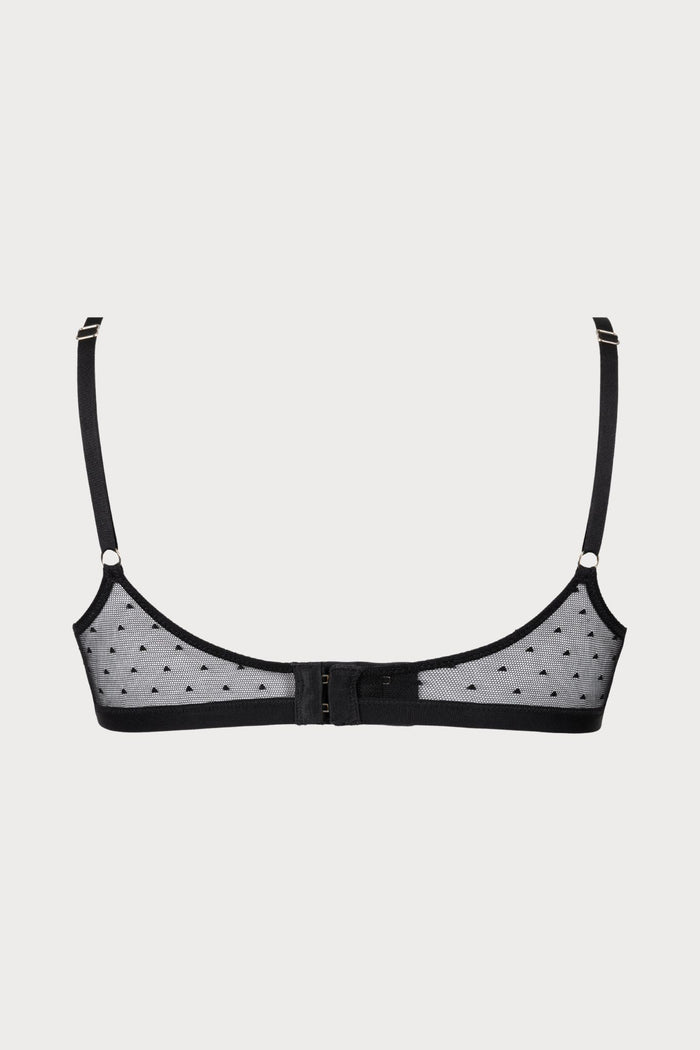 Atelier Amour Coup de Foudre Black Plumetis Tulle Bralette - Naughty Knickers