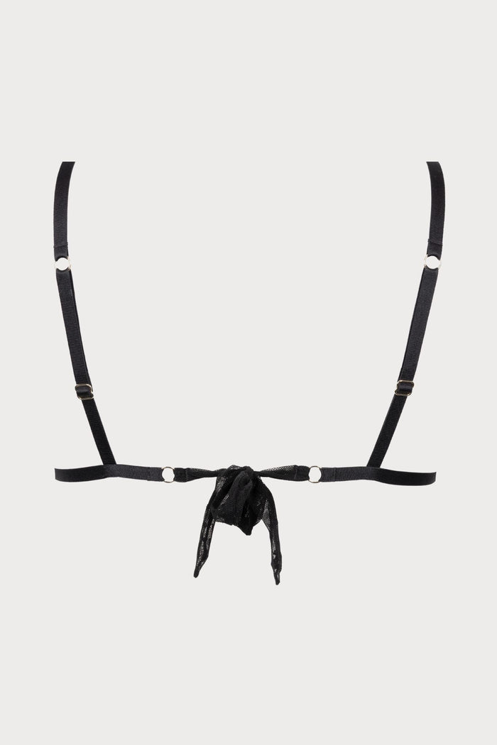 Atelier Amour Coup de Foudre Black Plumetis Tulle Triangle Bra