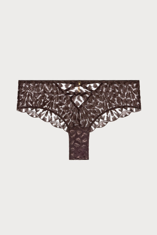 Crazy In Love Brown Embroidery Shorty