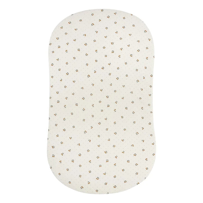 crib sheet yellow cherry bassinet - white