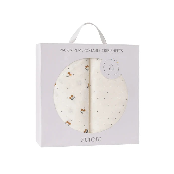 crib sheet yellow cherry pack n play - white