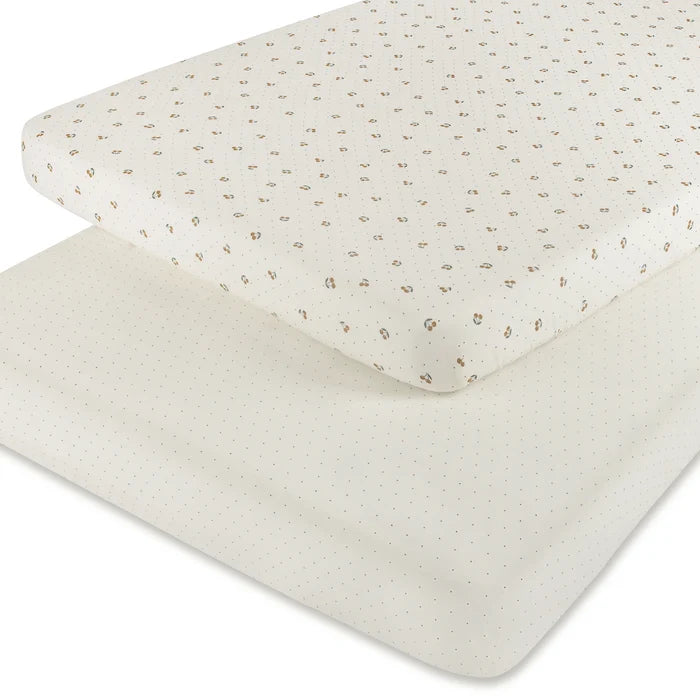 crib sheet yellow cherry pack n play - white