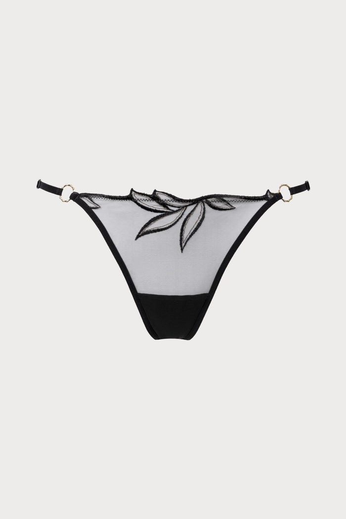 Atelier Amour Dolce Vita Black Mini Thong - Naughty Knickers