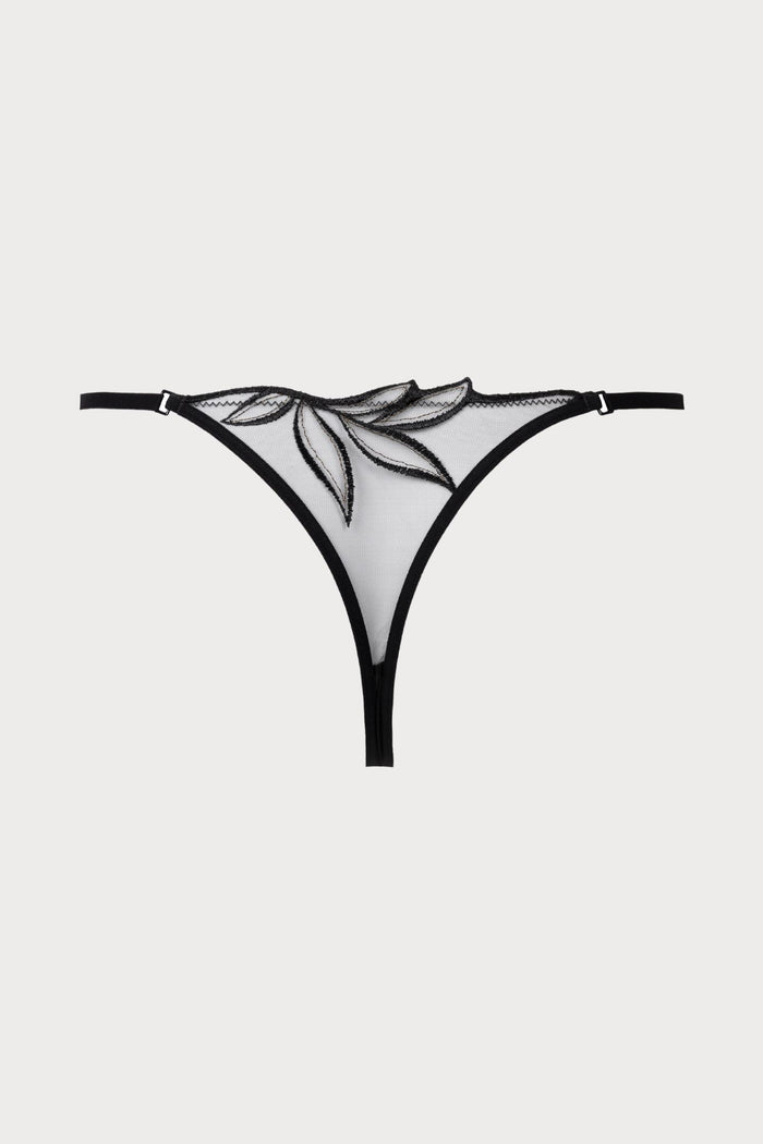 Atelier Amour Dolce Vita Black Mini Thong - Naughty Knickers