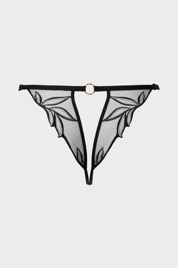 Atelier Amour Dolce Vita Black Open Brief - Naughty Knickers