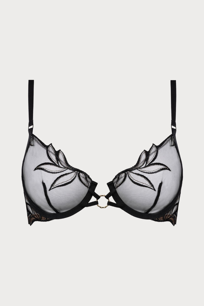 Atelier Amour Dolce Vita Black Half Cup Bra - Naughty Knickers
