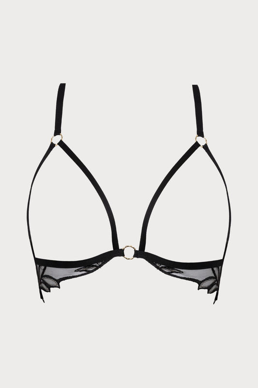 Atelier Amour Dolce Vita Black Open Cup Bra - Naughty Knickers