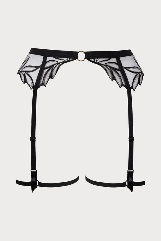 Atelier Amour Dolce Vita Black Suspender Belt - Naughty Knickers