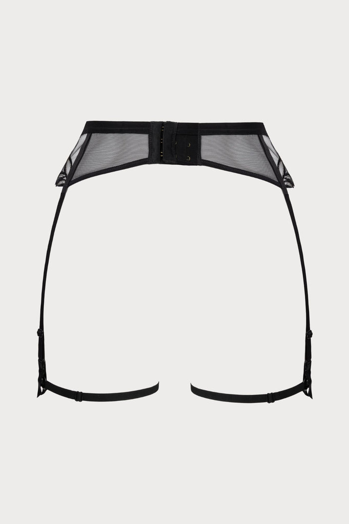Atelier Amour Dolce Vita Black Suspender Belt - Naughty Knickers