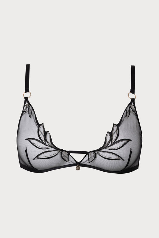 Atelier Amour Dolce Vita Black Triangle Bra - Naughty Knickers