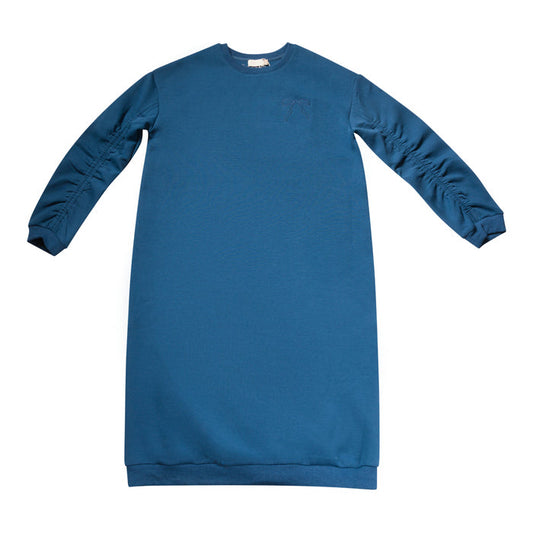 dress bow embroidered sweat - storm teal-76