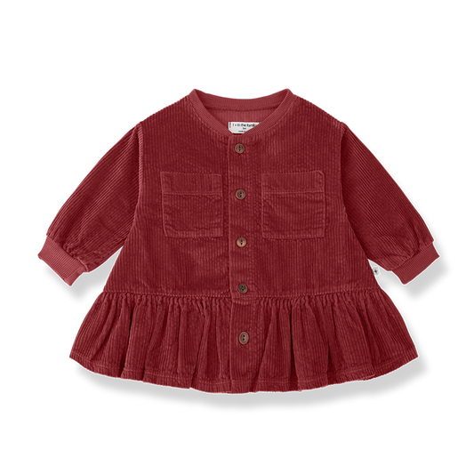 dress corduroy pocket button down - fiamma red