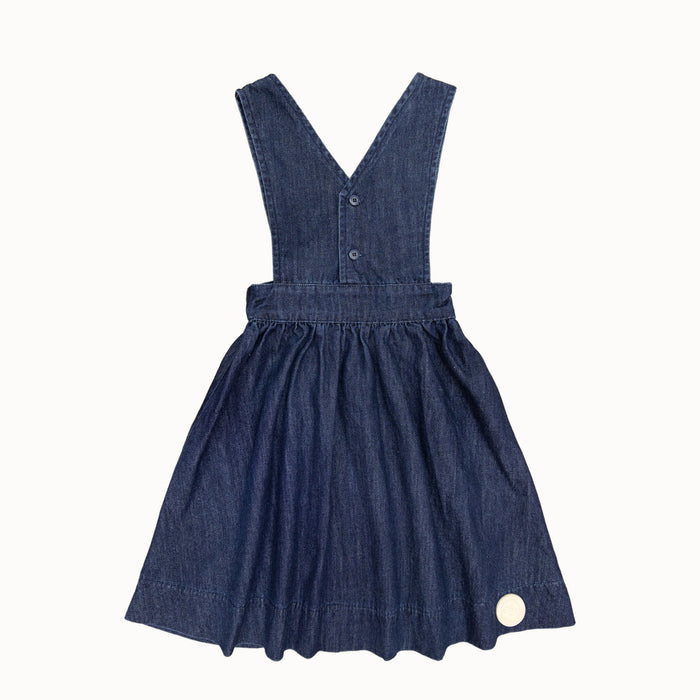 dress denim button jumper - blue denim