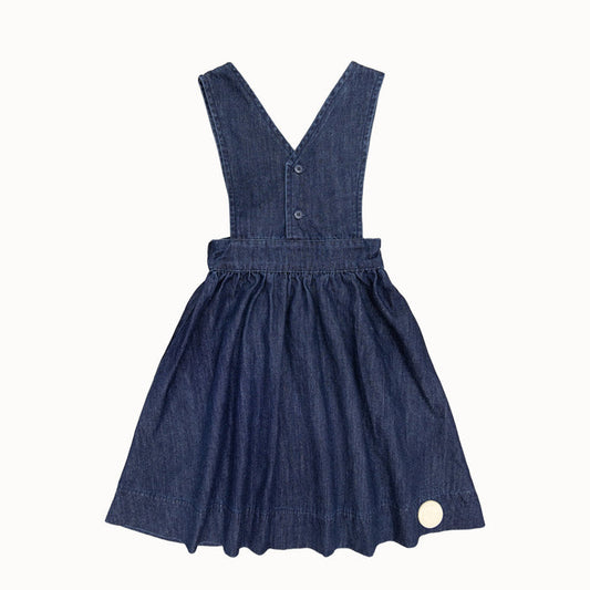 dress denim button jumper - blue denim
