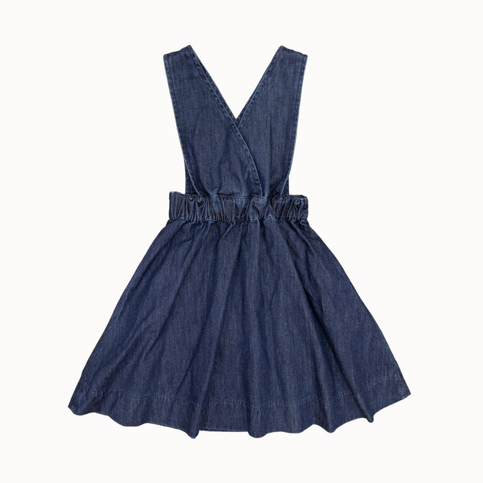 dress denim button jumper - blue denim