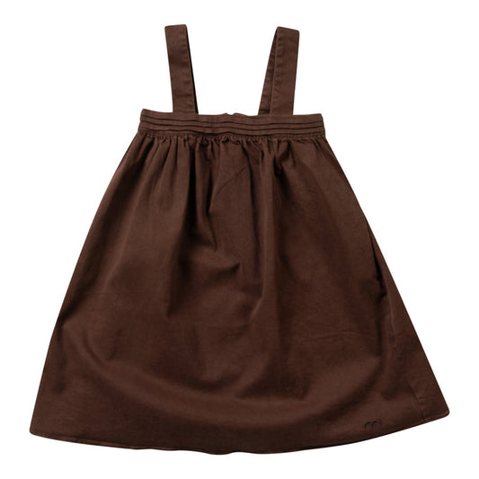 dress denim pintuck band jumper - chocolate-493