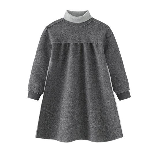 dress high waisted turtlneck - grey