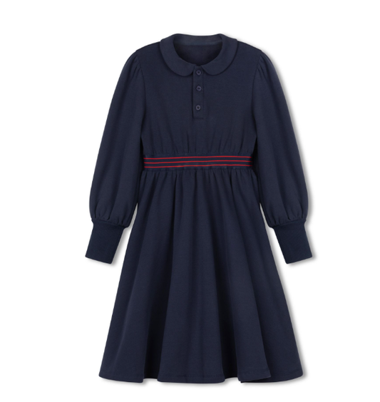 dress waisted shirt style sweatshirt - navy
