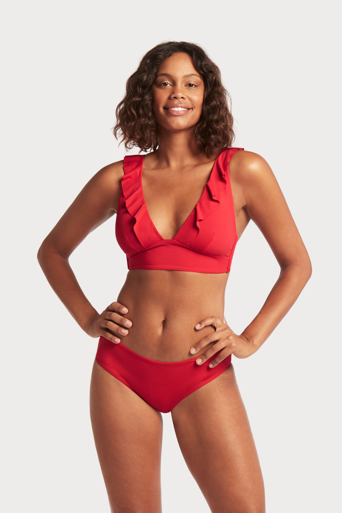 Eco Essentials Frill Bikini Top