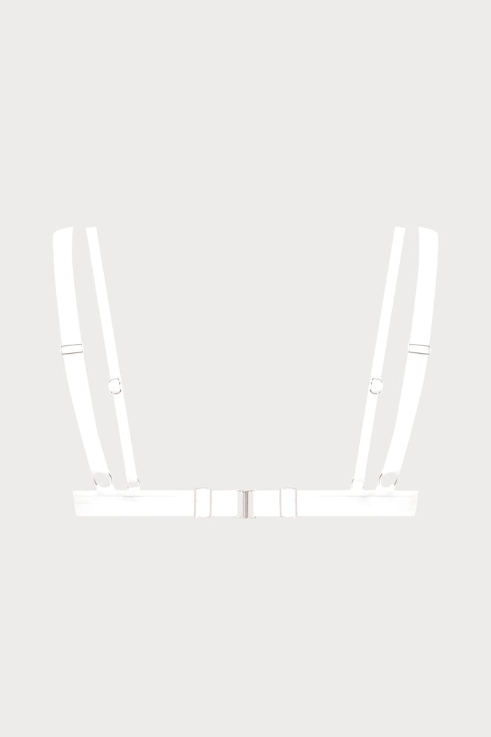 Maison Close Fatale White Triangle Bikini Top