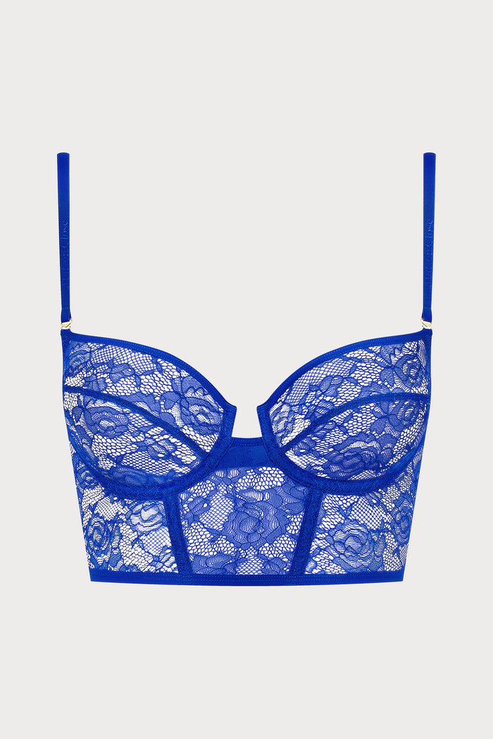 Flashback Lace Bustier Blue