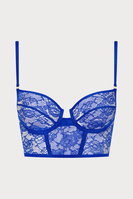 Flashback Lace Bustier Blue