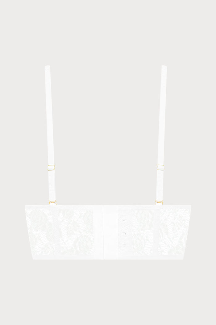 Maison Close Flashback Lace Bustier White