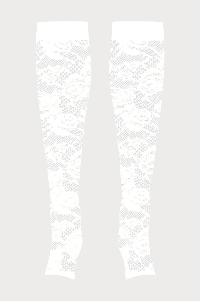 Maison Close Flashback Lace Leg Warmers in White - Naughty Knickers