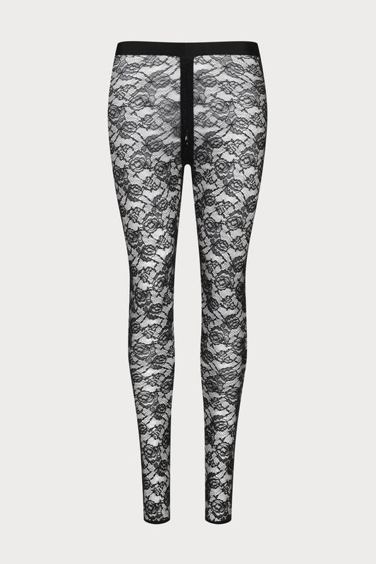 Flashback Lace Leggings with Zip