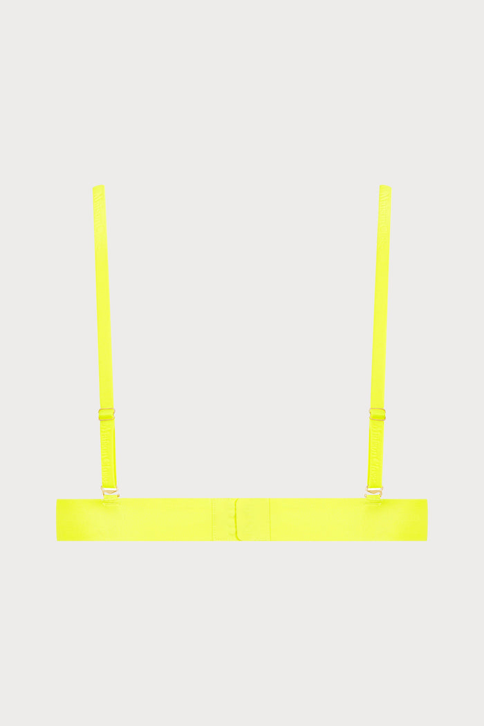 Flashback Lace Triangle Bra Yellow, Size UK 36D
