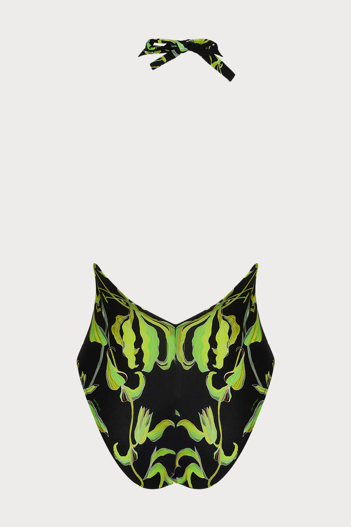 Fleurs de Nuit Halter Swimsuit