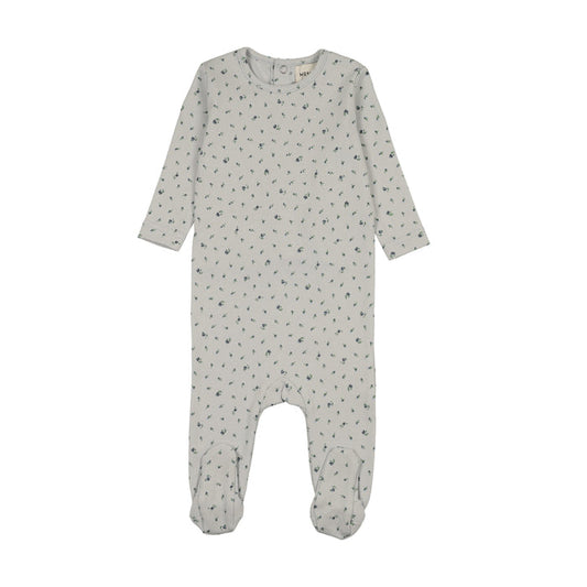 footie floral print - navy