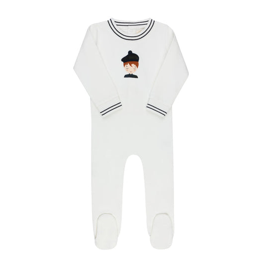 footie scottish boy - ivory/navy