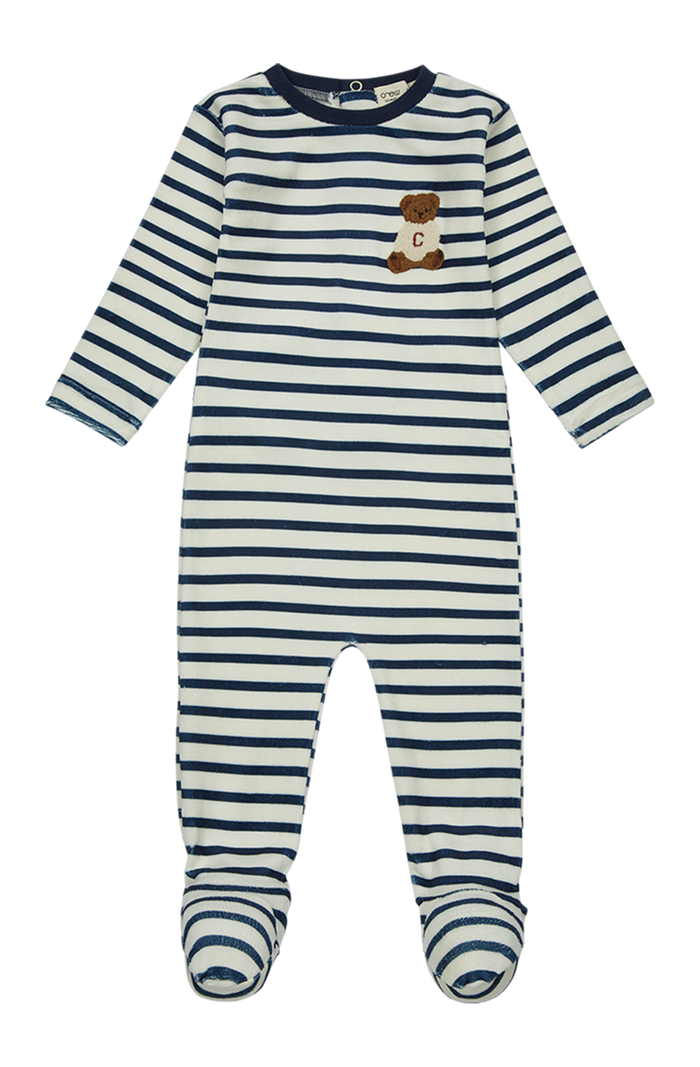 footie striped teddy