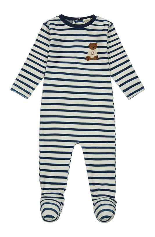 footie striped teddy