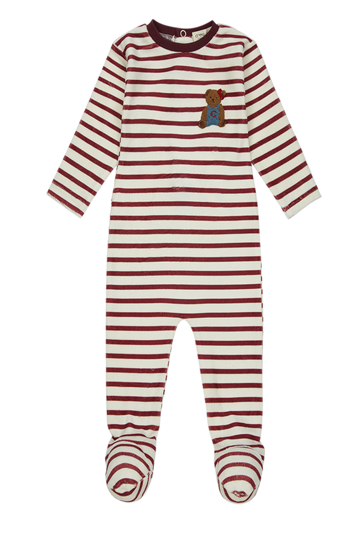 footie striped teddy