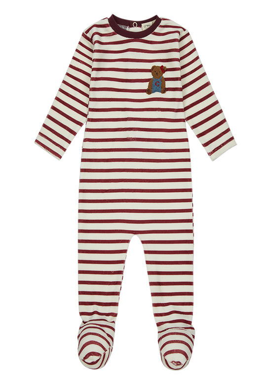 footie striped teddy