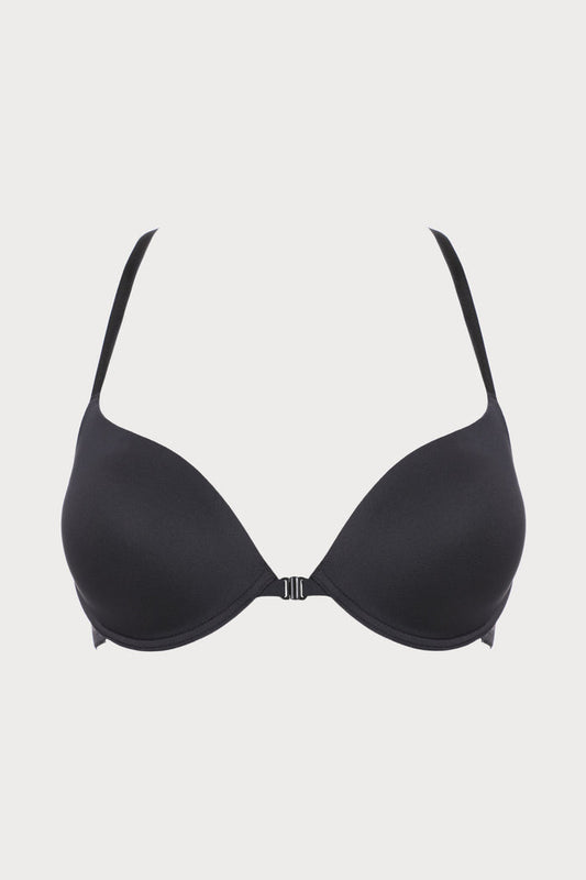 French Connection Push Up Bra in Black, Size UK 34C