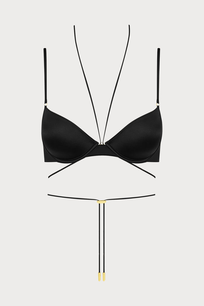 French Kiss Black Balconette Bra