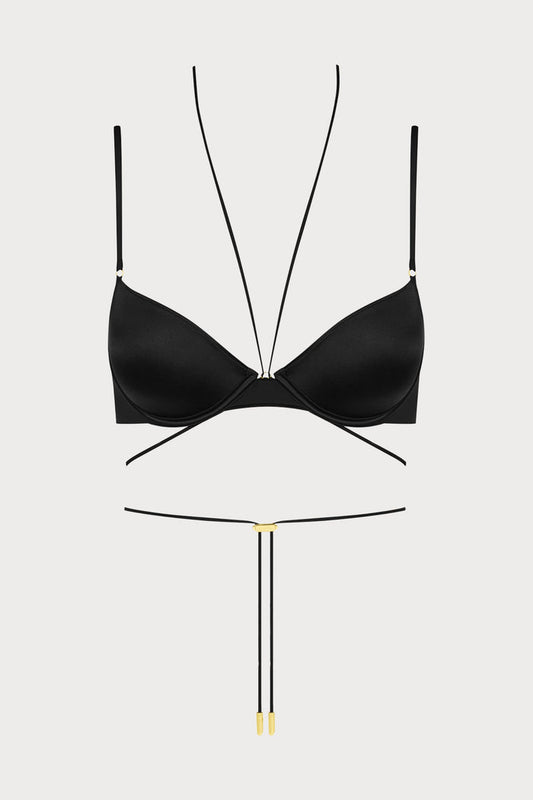 French Kiss Black Balconette Bra