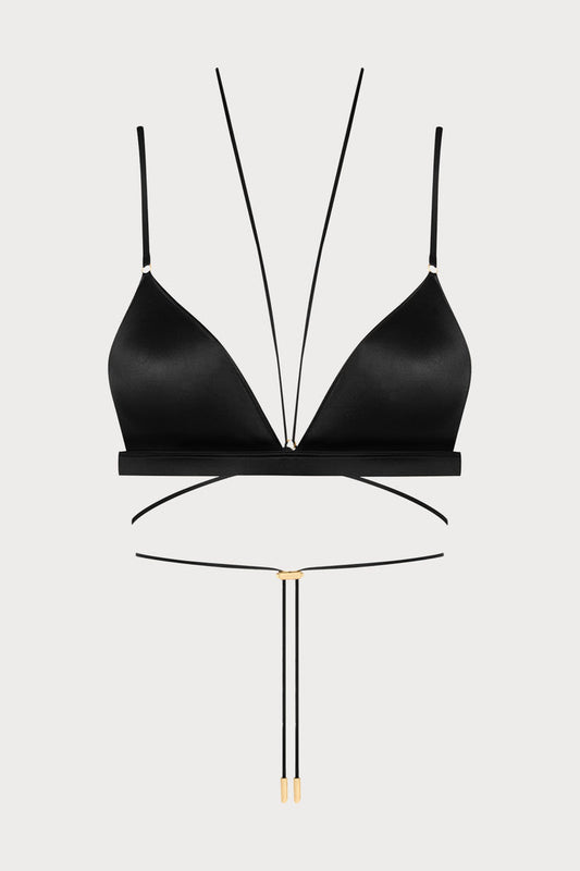 French Kiss Black Triangle Bra