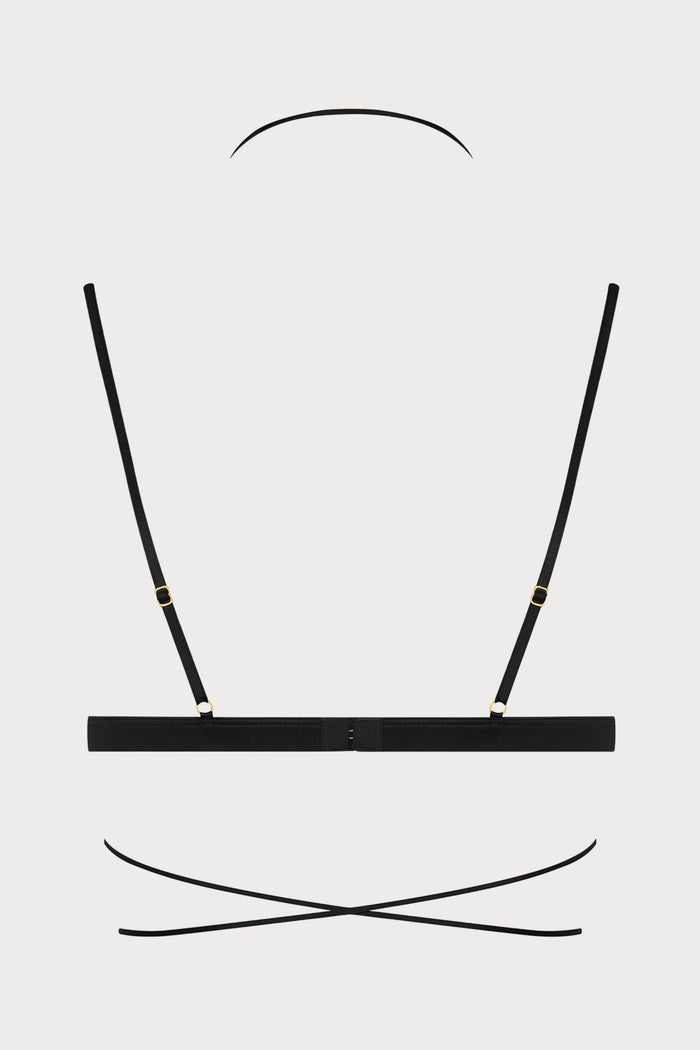 French Kiss Black Triangle Bra