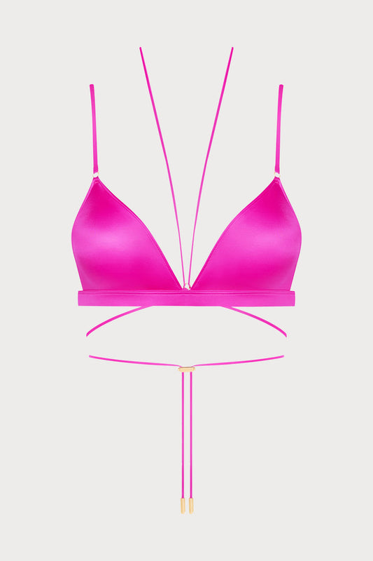 French Kiss Pink Triangle Bra