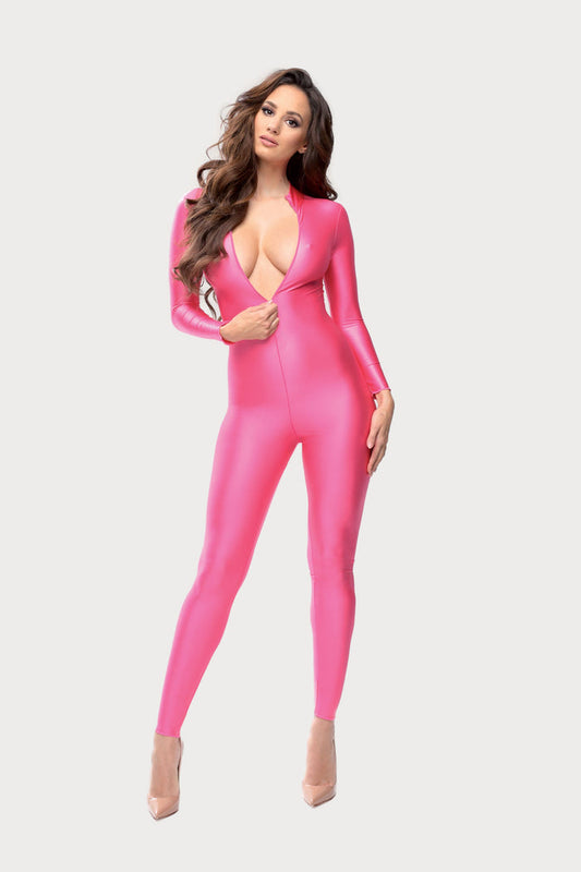 missO B800 Glossy Pink Bodystocking